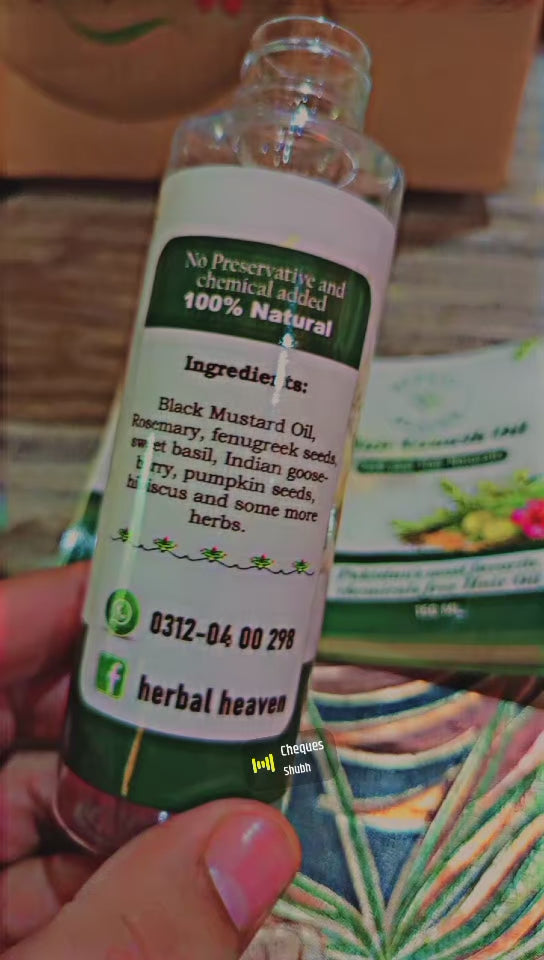 Herbal Heaven Organic Hair Growth Oil - 100% Natural & Chemical-Free (150ml)